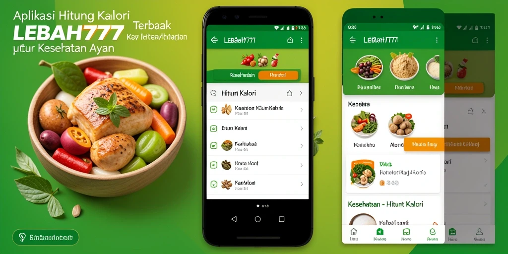 Tampilan antarmuka aplikasi Hitung Kalori LEBAH777 yang intuitif.