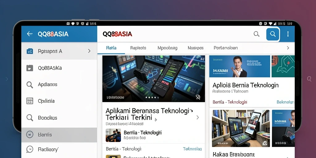 Tampilan antarmuka aplikasi QQ88ASIA yang modern dan ramah pengguna.