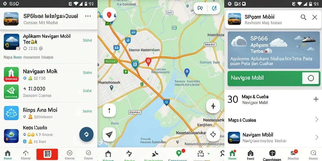 Antarmuka pengguna SP666 yang intuitif dan informatif untuk Navigasi Mobil.